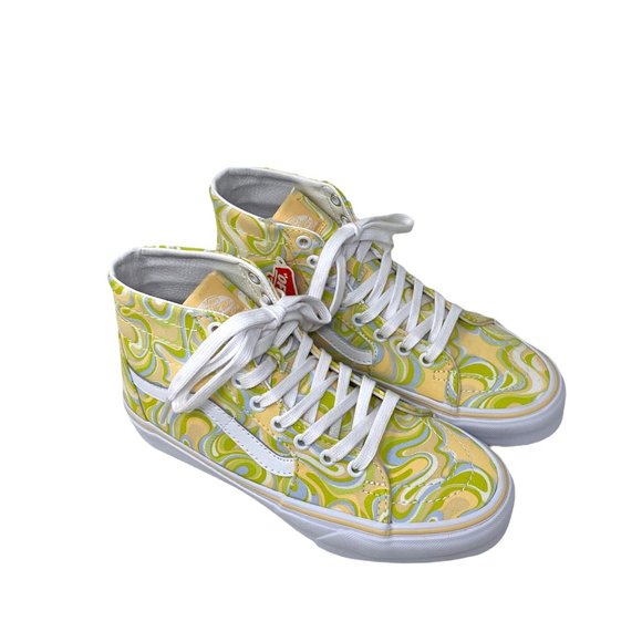 💖MEGA SALE💖VANS SK8-HI Tapered Swirl  Womens Lime Cream Yellow   VN0A4U16JLN - Picture 3 of 9